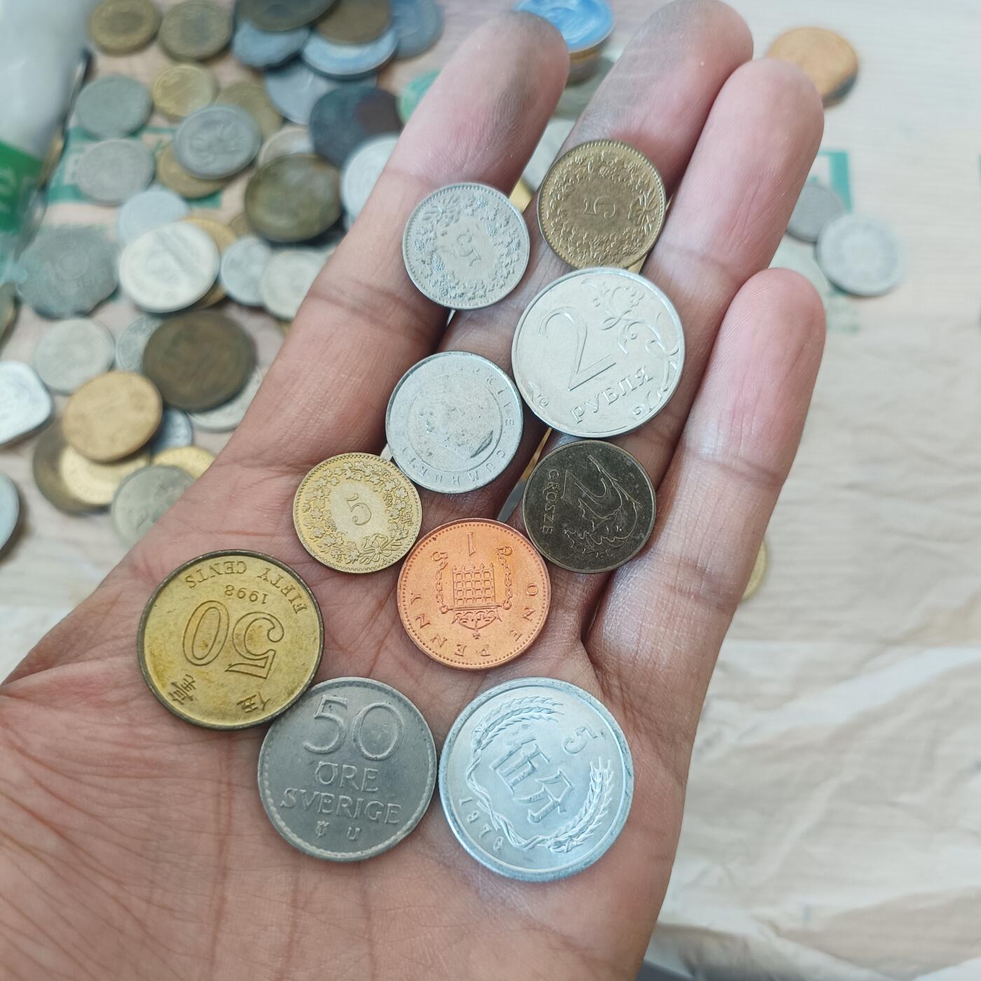 泡泡币外币第三十五场可代拍15038385335微信 硬币十个第12组