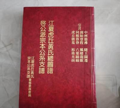 海外华侨华人原版史料《江夏虎丘黄氏总图谱启公派宗本公系支谱》 - 海外华侨华人原版史料《江夏虎丘黄氏总图谱启公派宗本公系支谱》