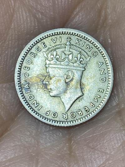 2025年第四十八场(总第七十四场）外国好品散币(免佣金) - 英属马来亚1945年5分银币(乔治六世第二版)