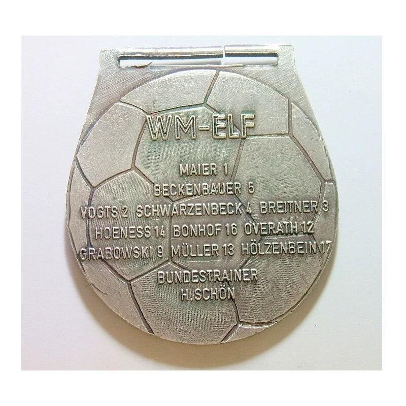 德国1974年世界杯16队国旗 彩色高浮雕精制双色大铜章 50MM