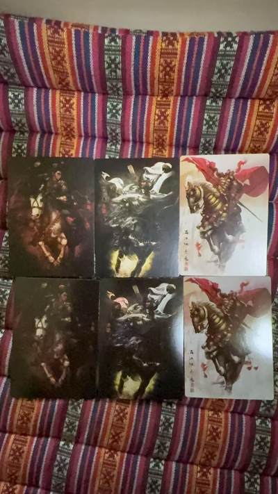光影卡牌第12期，亲签卡，各家套卡，持续收拍品 - 张墨一满江红普卡+彩闪共6张