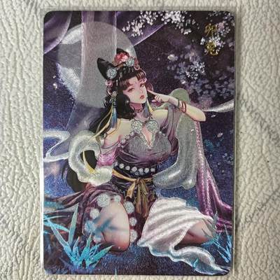 花开卡拍第22期（品控勿拍!!!收拍品，不寄存，运费5元，自制卡难免瑕疵，可能存在轻微撞角爆边等出厂瑕疵，品控介意勿拍！） - 燎原卡牌 焱卡文化 玲姐解语花十二生肖 卯兔，半粗（折光），共1张