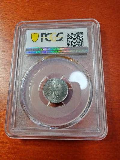 长老汇蛇年精选第十二场拍卖  1943德国第三帝国1芬尼锌币，PCGS MS64，更高1枚