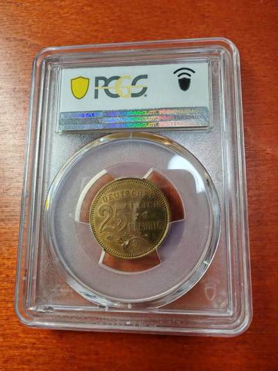 长老汇蛇年精选第十二场拍卖 1908德国25芬尼铜样币，PCGS SP64RB，季军分，更高3枚，63分2020SB成交价1500元