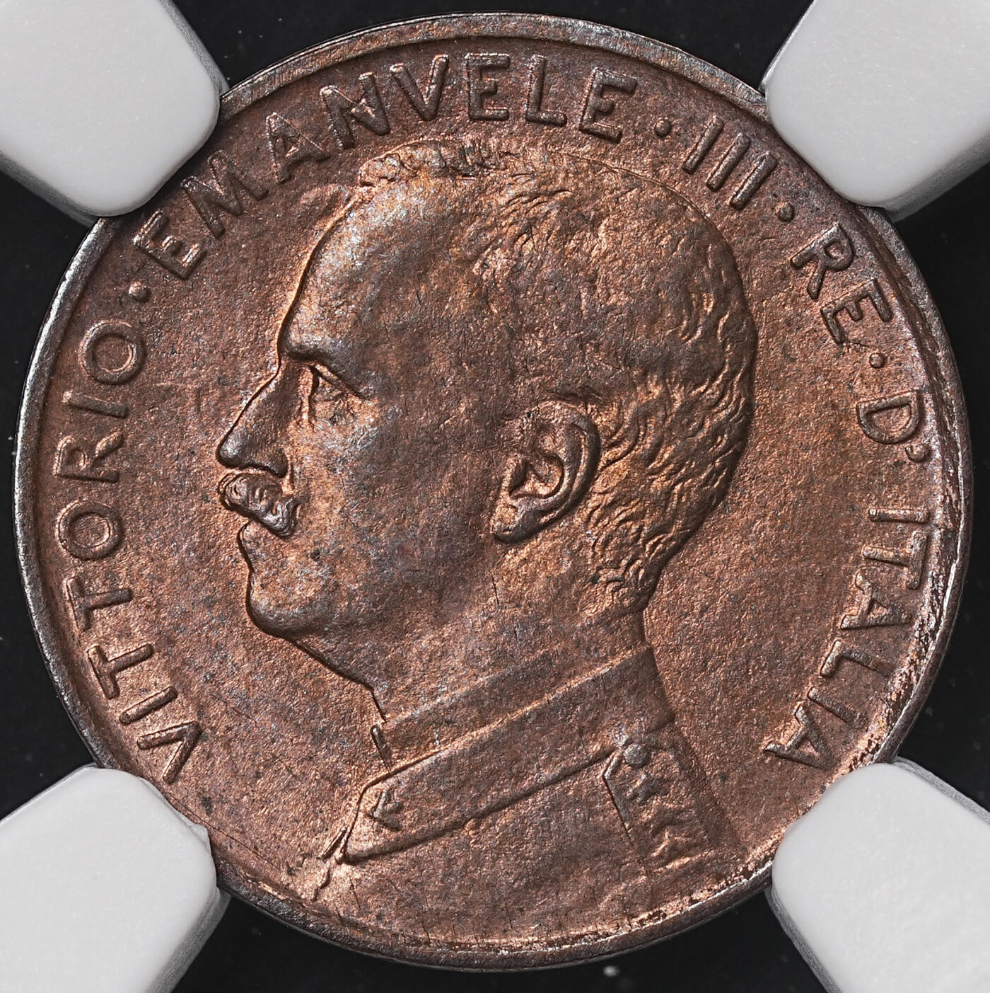 修遠堂世界钱币第七十期 NGC MS64RB 1915年意大利1分铜币