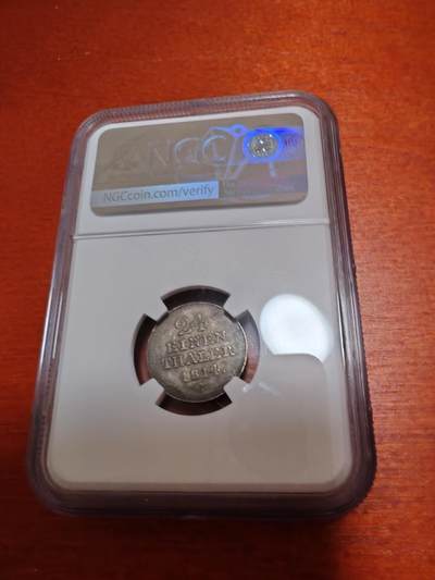 长老汇蛇年精选第十二场拍卖 1814德国黑山-凯赛尔1/24泰勒银币，NGC MS61，唯一记录