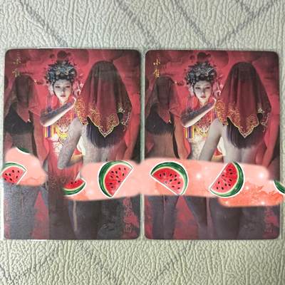 花开卡拍第22期（品控勿拍!!!收拍品，不寄存，运费5元，自制卡难免瑕疵，可能存在轻微撞角爆边等出厂瑕疵，品控介意勿拍！） - 燎原卡牌 焱卡文化 刷子妖姬传 小唯，普卡，一套共2张