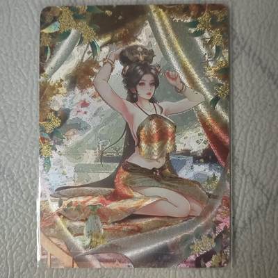 花开卡拍第22期（品控勿拍!!!收拍品，不寄存，运费5元，自制卡难免瑕疵，可能存在轻微撞角爆边等出厂瑕疵，品控介意勿拍！） - 燎原卡牌 焱卡文化 玲姐解语花十二花神 张丽华，半粗（折光），共1张