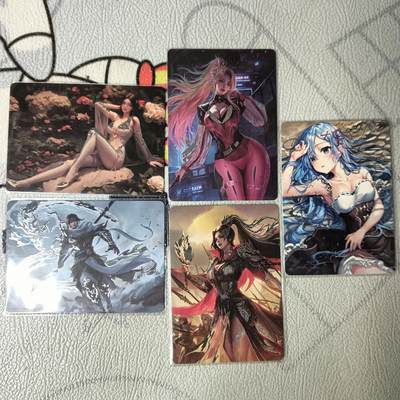 花开卡拍第22期（品控勿拍!!!收拍品，不寄存，运费5元，自制卡难免瑕疵，可能存在轻微撞角爆边等出厂瑕疵，品控介意勿拍！） - 三国动漫同人 亮银卡 5张