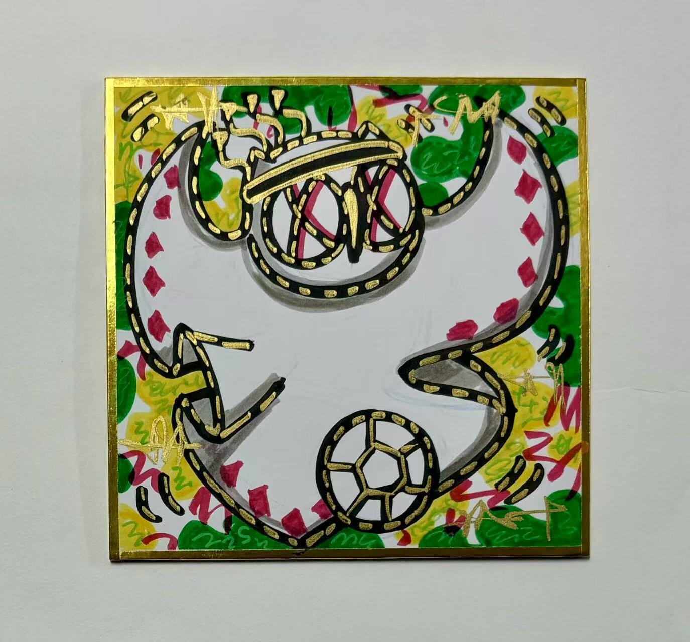 零元拍：歪歪亲笔签名原画色卡，尺寸：12/12厘米，不是复制画哦