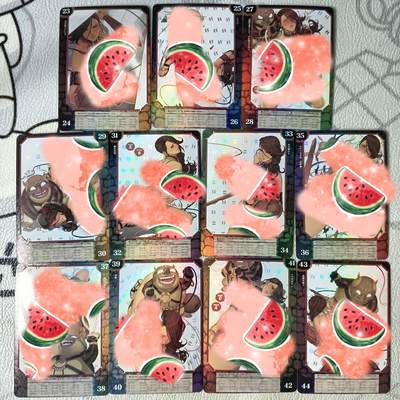 花开卡拍第22期（品控勿拍!!!收拍品，不寄存，运费5元，自制卡难免瑕疵，可能存在轻微撞角爆边等出厂瑕疵，品控介意勿拍！） - 冰狗卡牌 被囚禁的龙战士 一套11张 彩闪      
