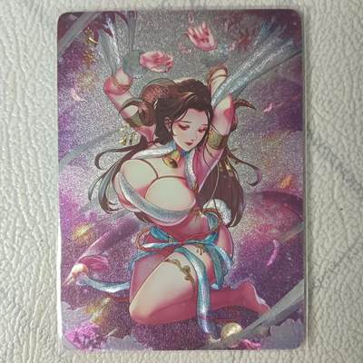 花开卡拍第22期（品控勿拍!!!收拍品，不寄存，运费5元，自制卡难免瑕疵，可能存在轻微撞角爆边等出厂瑕疵，品控介意勿拍！） - 燎原卡牌 焱卡文化 玲姐解语花十二生肖 未羊，半粗（折光），共1张