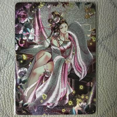 花开卡拍第22期（品控勿拍!!!收拍品，不寄存，运费5元，自制卡难免瑕疵，可能存在轻微撞角爆边等出厂瑕疵，品控介意勿拍！） - 燎原卡牌 焱卡文化 玲姐解语花十二花神 貂蝉，半粗（折光），共1张
