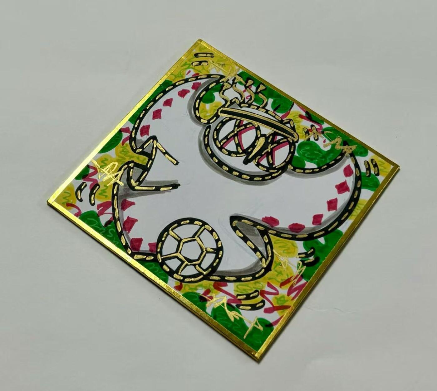 零元拍：歪歪亲笔签名原画色卡，尺寸：12/12厘米，不是复制画哦