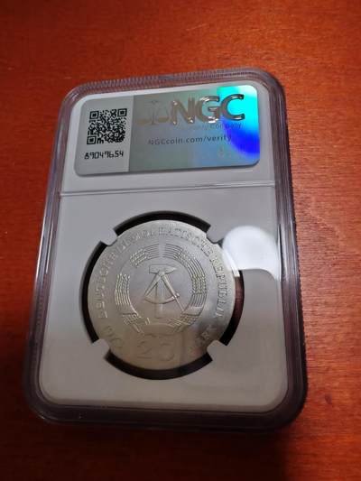 长老汇蛇年精选第十二场拍卖 1973东德奥古斯特·贝贝尔20马克银币，NGC MS65