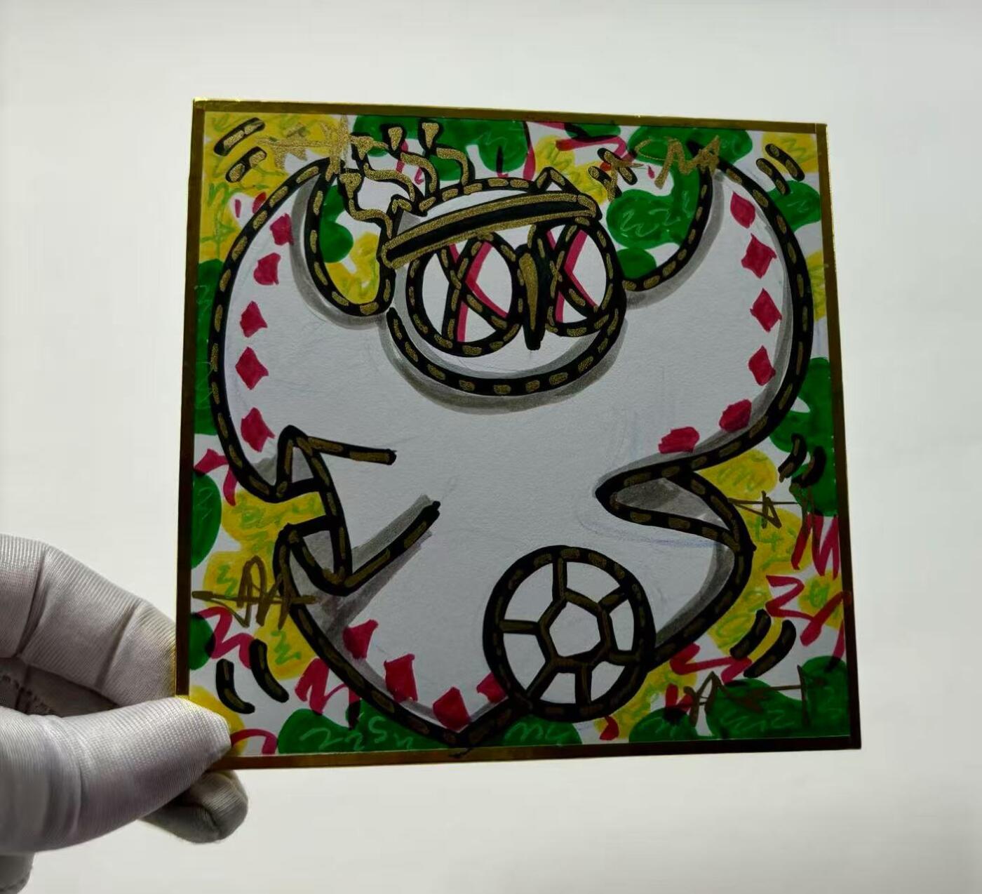 零元拍：歪歪亲笔签名原画色卡，尺寸：12/12厘米，不是复制画哦