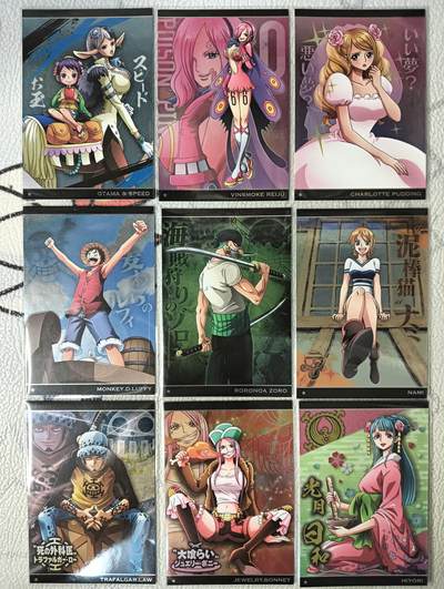 花开卡拍第22期（品控勿拍!!!收拍品，不寄存，运费5元，自制卡难免瑕疵，可能存在轻微撞角爆边等出厂瑕疵，品控介意勿拍！） - 万代海贼王正版食玩卡 01