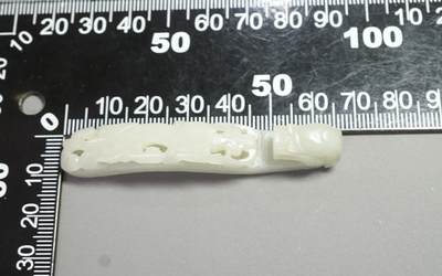 玉石翡翠玛瑙｜拍卖专场 明清风｜老和田玉龙钩摆件｜尺寸详见图六