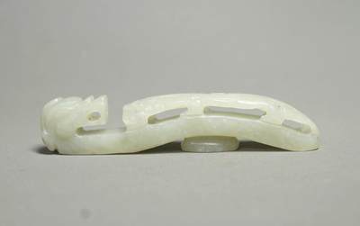玉石翡翠玛瑙｜拍卖专场 明清风｜老和田玉龙钩摆件｜尺寸详见图六