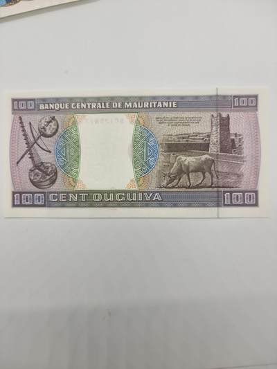 便宜货来了  全新毛里塔尼亚100乌吉亚纸币 