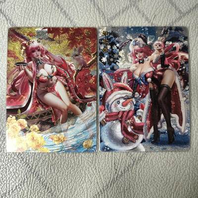 花开卡拍第22期（品控勿拍!!!收拍品，不寄存，运费5元，自制卡难免瑕疵，可能存在轻微撞角爆边等出厂瑕疵，品控介意勿拍！） - 卡玩帕克 璇哥 秋冬卯兔姬 粗闪2张