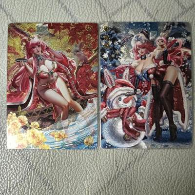 花开卡拍第22期（品控勿拍!!!收拍品，不寄存，运费5元，自制卡难免瑕疵，可能存在轻微撞角爆边等出厂瑕疵，品控介意勿拍！） - 卡玩帕克 璇哥 秋冬卯兔姬 粗闪2张