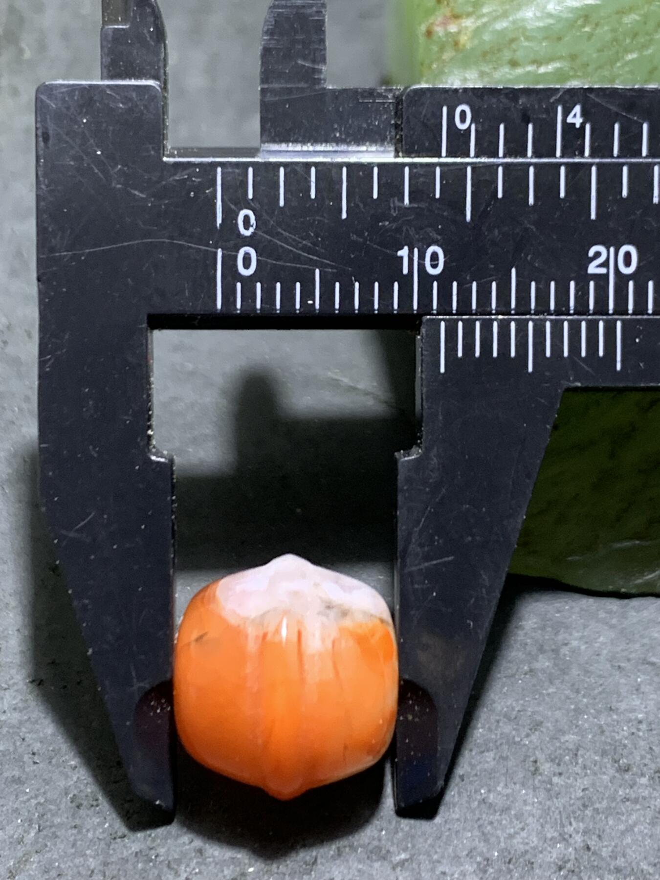 川料冰飘红白南红玛瑙通货铃铛珠一个