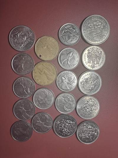 11.26散币、徽章专场 - 加拿大硬币19枚