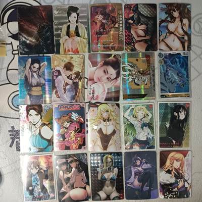 花开卡拍第22期（品控勿拍!!!收拍品，不寄存，运费5元，自制卡难免瑕疵，可能存在轻微撞角爆边等出厂瑕疵，品控介意勿拍！） - 动漫同人 粗闪格子纱布闪等20张