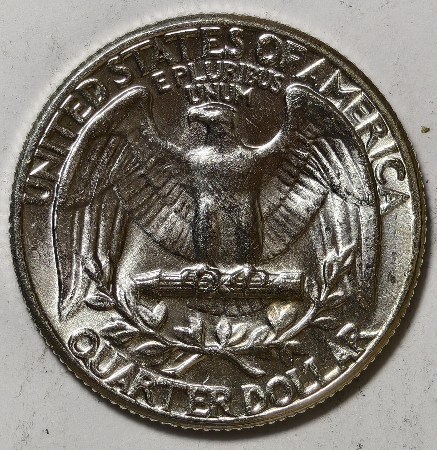 紫瑗钱币——第549期 美国 1964年 华盛顿 25美分 6.25克 0.9银 BU 可评级