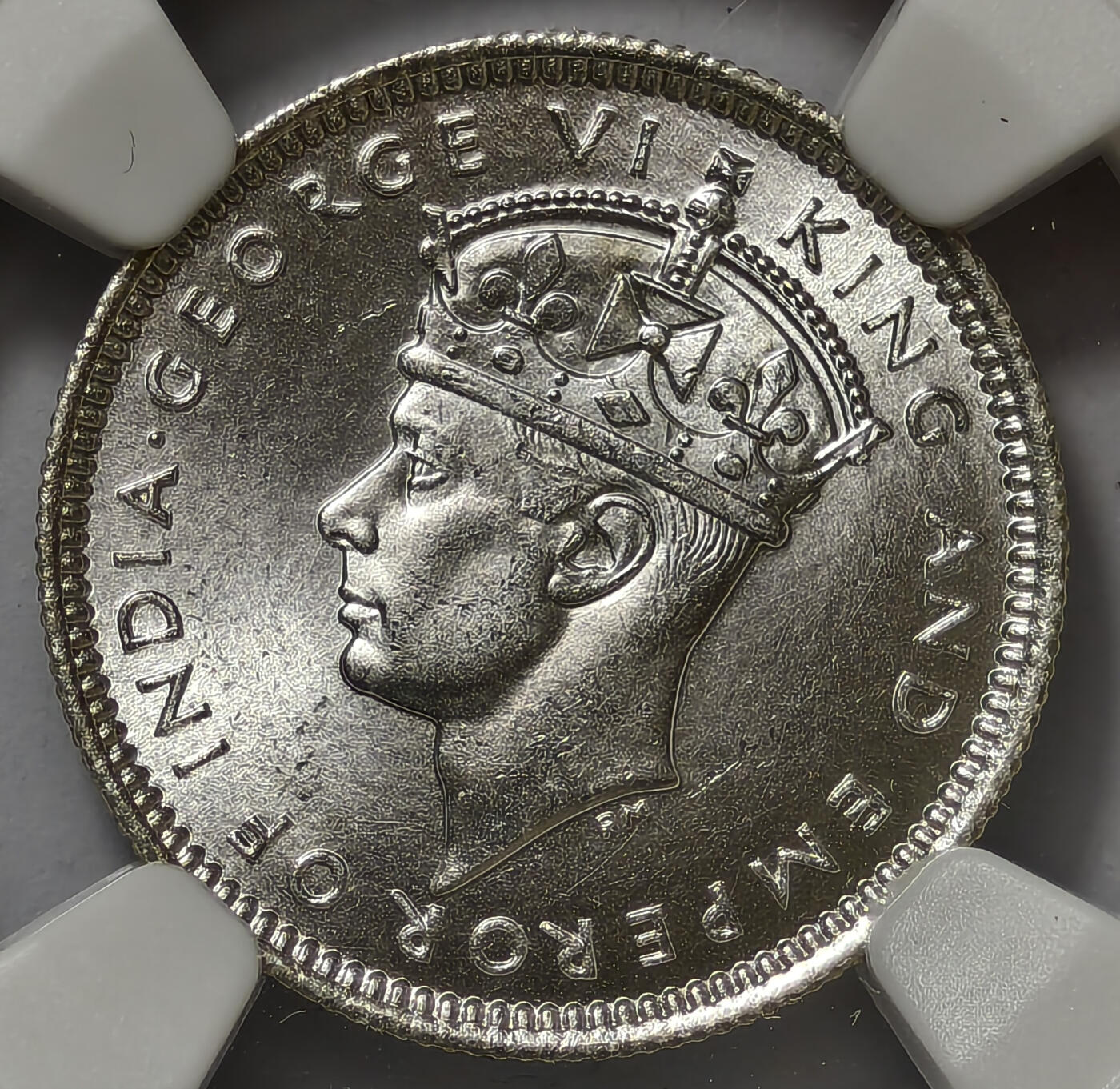紫瑗钱币——第564期 马来亚 1941年 乔治六世 10分 银币 NGC MS65