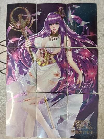 花开卡拍第22期（品控勿拍!!!收拍品，不寄存，运费5元，自制卡难免瑕疵，可能存在轻微撞角爆边等出厂瑕疵，品控介意勿拍！） - 藏无缺 璇哥 战损圣斗士雅典娜 9拼 钻闪 9张