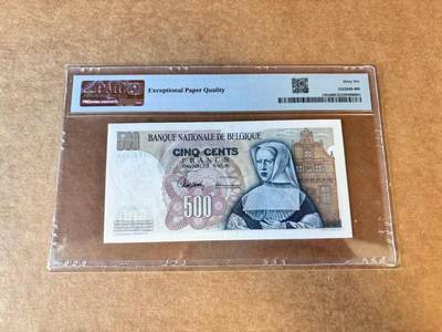 【Blue Auction】世界纸币精拍第667期【精】——16级TOP拍卖/信誉/品质/专业/高效💫 比利时 1961年首年500法郎 黑寡妇 PMG66EPQ 