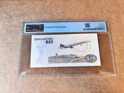 【Blue Auction】世界纸币精拍第667期【精】——16级TOP拍卖/信誉/品质/专业/高效💫 【无47】新加坡 1979年20元 PMG66EPQ