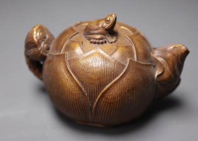 手串木器杂件｜拍卖专场 老黄杨木茶壶摆件｜尺寸详见图七