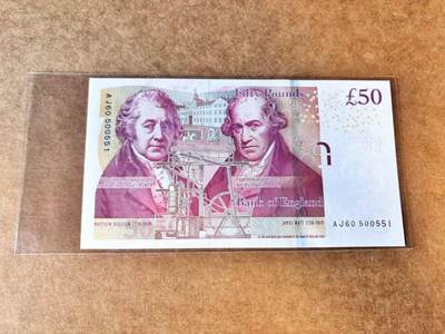 【Blue Auction】世界纸币精拍第667期【精】——16级TOP拍卖/信誉/品质/专业/高效💫 【无47】英国 2010年50镑 全新UNC