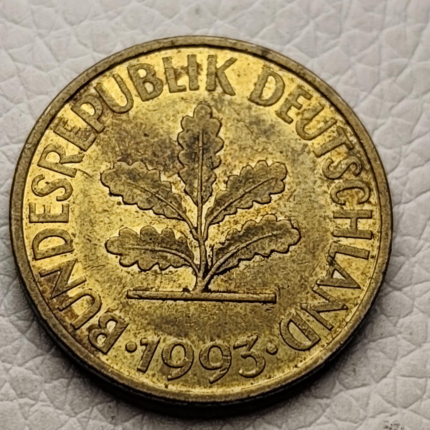 泉币菌-第27场-中外散币乐园 铜光美品 联邦德国早期10芬尼