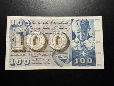 八十四场 - 瑞士法郎100，圣马丁割袍！经典品种！流通品