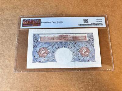 【Blue Auction】世界纸币精拍第667期【精】——16级TOP拍卖/信誉/品质/专业/高效💫 英国 A序列1940-48年1镑PMG64EPQ