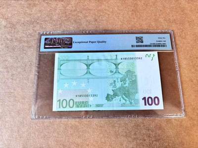 【Blue Auction】世界纸币精拍第667期【精】——16级TOP拍卖/信誉/品质/专业/高效💫 【无47】欧盟 2002年100欧元 PMG66EPQ 