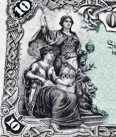 【Blue Auction】世界纸币精拍第667期【精】——16级TOP拍卖/信誉/品质/专业/高效💫 【仅3个记录 非常罕见的品种 A00001样钞尤其珍罕】瑞典 早期 1894年10克朗 美女与狮子 背面马拉犁 BWC出品 雕刻非常漂亮 UNC- 可冲击冠军分 