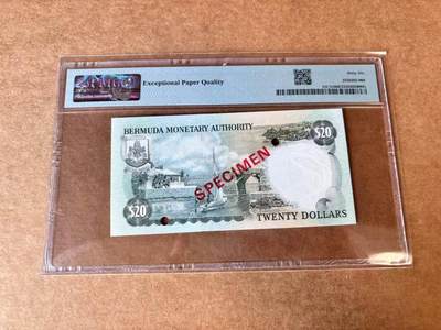 【Blue Auction】世界纸币精拍第667期【精】——16级TOP拍卖/信誉/品质/专业/高效💫 百慕大 1978-84年20元 样钞 高冠女王 PMG66EPQ 