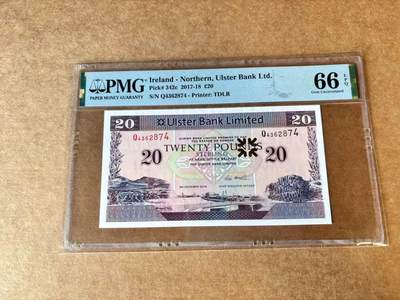 【Blue Auction】世界纸币精拍第667期【精】——16级TOP拍卖/信誉/品质/专业/高效💫 北爱尔兰 2018年20镑 PMG66EPQ 