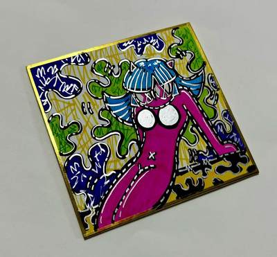 零元拍：歪歪亲笔签名原画色卡，尺寸：12/12厘米，不是复制画哦 - 零元拍：歪歪亲笔签名原画色卡，尺寸：12/12厘米，不是复制画哦