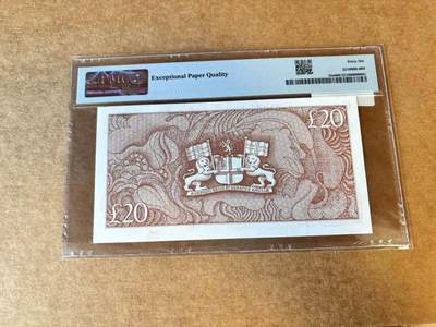 【Blue Auction】世界纸币精拍第667期【精】——16级TOP拍卖/信誉/品质/专业/高效💫 【A/1无47】圣赫勒拿 1986年20镑 PMG66EPQ 