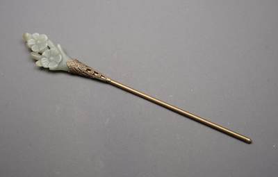 玉石翡翠玛瑙｜拍卖专场 明清风｜和田玉花卉发簪｜尺寸详见图六