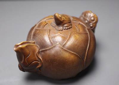 手串木器杂件｜拍卖专场 老黄杨木茶壶摆件｜尺寸详见图七