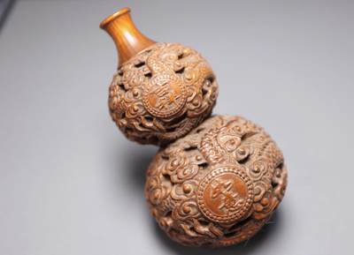 手串木器杂件｜拍卖专场 老黄杨木葫芦配饰｜尺寸详见图七