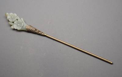 玉石翡翠玛瑙｜拍卖专场 明清风｜和田玉花卉发簪｜尺寸详见图六