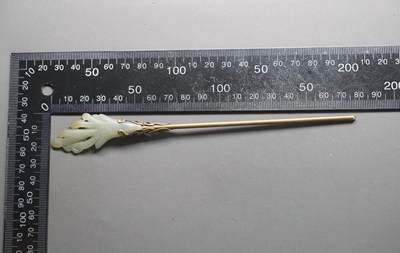 玉石翡翠玛瑙｜拍卖专场 明清风｜和田玉花卉发簪｜尺寸详见图六